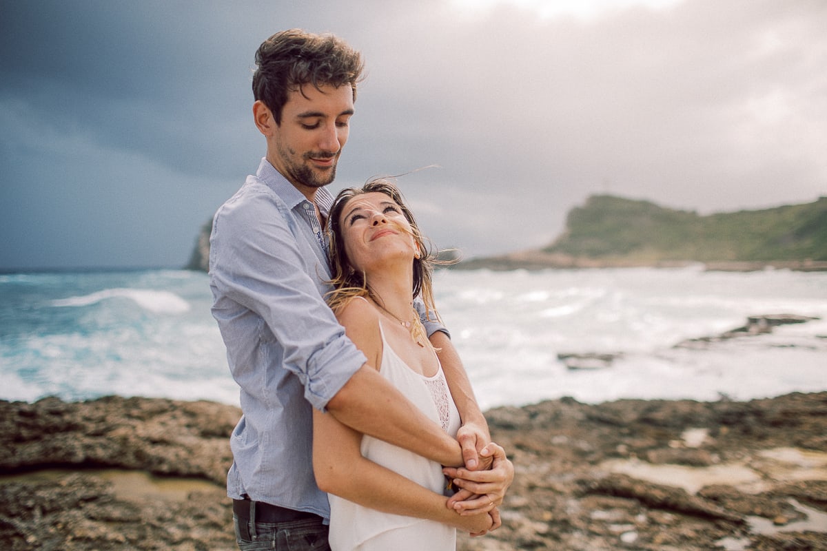Couple photo session before the wedding in Guadeloupe by the photographer Sylvain Bouzat.