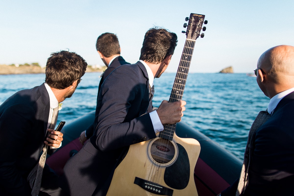 Getting married on the sea.