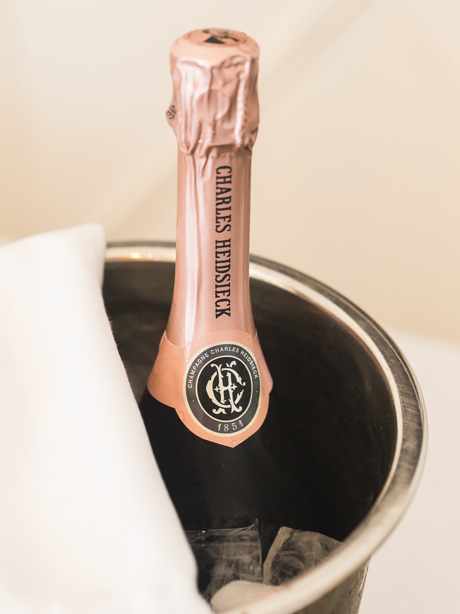 Détail champagne à la Villa Ephrussi de Rothschild