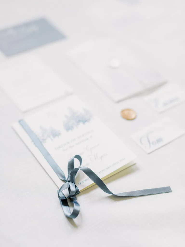 41-best-editorial-wedding-photos-stationery-blue-ribbon-wedding-program